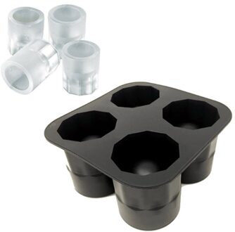 4 Kleuren Ice Tray Zomer Drinken Bakken 4 Grid Food Grade Silicone Ice Cube Tray Mold Makers Borrelglaasjes Keuken accessoires 1