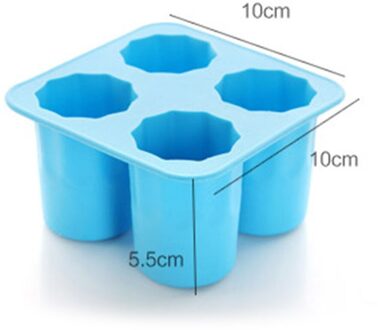 4 Kleuren Ice Tray Zomer Drinken Bakken 4 Grid Food Grade Silicone Ice Cube Tray Mold Makers Borrelglaasjes Keuken accessoires 3