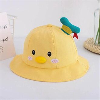 4 Kleuren Kinderen Leuk Eendje Wastafel Cap Baby Katoen Zonnebrandcrème Visser Hoed 1-3 Jaar Oud Beige