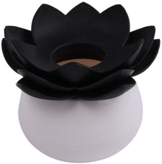 4 Kleuren Lotus Home Decor Tandenstoker Wattenstaafje Houder Opbergdoos Pick Tandenstoker Case zwart