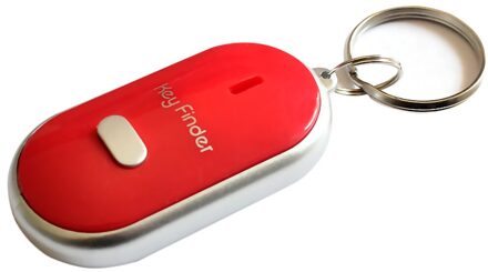 4 Kleuren Mini Led Fluitje Key Finder Knipperende Piepen Afstandsbediening Verloren Keyfinder Locator Sleutelhanger Voor Kinderen De Oudere rood