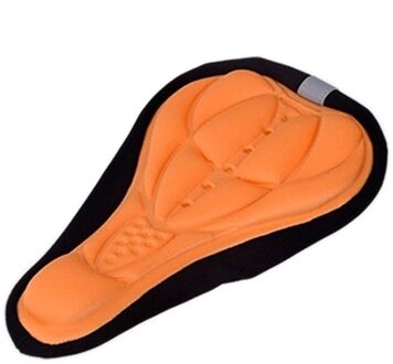 4 kleuren Soft Bike Seat Fiets Kussen Pad Spons Stoelhoezen Outdoor Fiets Sport Dikke Fietsen Zadel Cover Protector Accessoire oranje