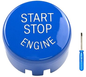 4 Kleuren Start Stop Motor Aan/Uit Knop Cover Met Schroevendraaier Voor F/G Chassis Switch Cover Voor bmw F10/F20/F30 F01 F25 Blauw