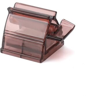 4 Kleuren Thuis Plastic Tube Tandpasta Squeezer Dispenser Rolling Holder Badkamer Supply Gebitsreiniging Accessoires bruin