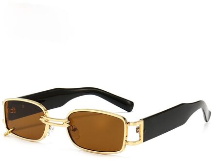 4 Kleuren Unisex Rechthoekige Vissen Zonnebril Vintage Metalen Vierkante Eyewear Mannen Vrouwen Rechthoek Zonnebril UV400 Driver Bril