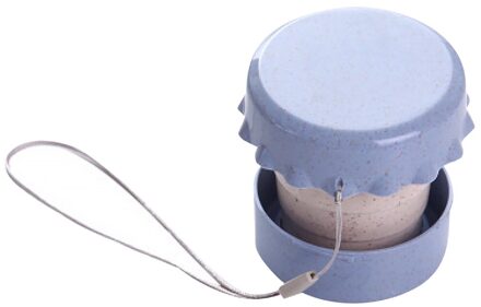 4 Kleuren Vouwen Cup Draagbare Tarwe Stro Reizen Mok 130Ml Telescopische Drinken Inklapbare Cup Met Deksel