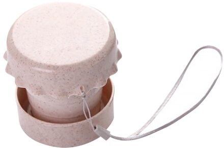 4 Kleuren Vouwen Cup Draagbare Tarwe Stro Reizen Mok 130Ml Telescopische Drinken Inklapbare Cup Met Deksel