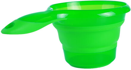 4 Kleuren Vouwen Siliconen + PP Multi-functie Vouwen Maatlepel Voedsel Zakken Water Kom Maatbeker Voedsel lepel groen