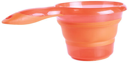 4 Kleuren Vouwen Siliconen + PP Multi-functie Vouwen Maatlepel Voedsel Zakken Water Kom Maatbeker Voedsel lepel oranje