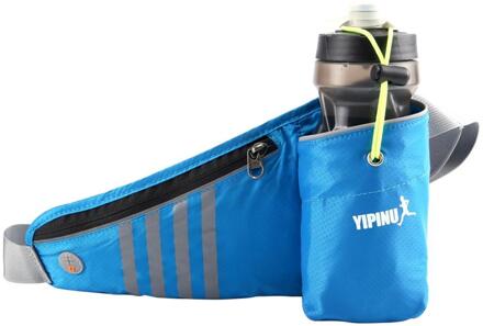 4 Kleuren Vrouwen Mannen Running Riem Tassen Jogging Fietsen Taille Verpakking Sport Runner Zak Fles Water Houder blauw 2