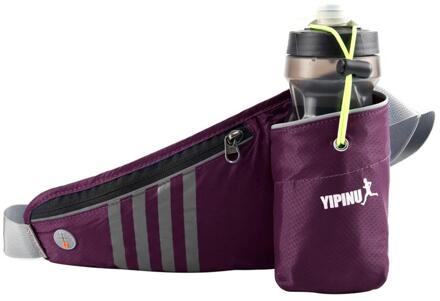 4 Kleuren Vrouwen Mannen Running Riem Tassen Jogging Fietsen Taille Verpakking Sport Runner Zak Fles Water Houder paars 2
