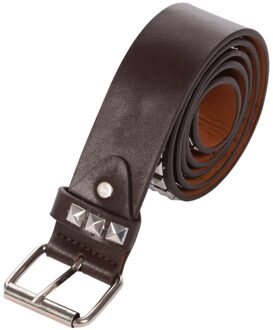 4 Kleuren Vrouwen Vintage Mode Riem Vierkante Kraal Klinknagel Punk Rock Hardware Jeans Vrouwelijke Taille Riemen koffie