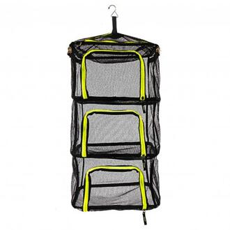 4 Lagen Outdoor Opvouwbare Opknoping Vierkante Mesh Opslag Mand Fruit Droogrek Vis Droog Netto Ritsen Droger Voor Camping Droger tas groen