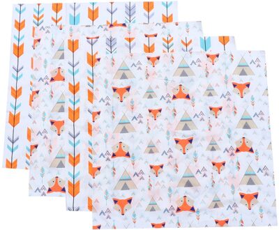 4 Lakens Katoen Craft Patchwork Doek Cartoon Patroon Diy Stof Naaien Doek