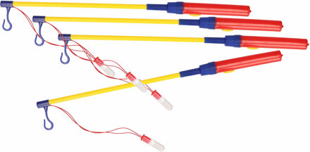 4 lampionstokjes met lichtje Multi