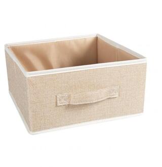 4-Layer Opknoping Bag Closet Garderobe Kleding Organisator Mand Boodschappen Opberglade Doos Thuis Supplieshigh Katoen Linnen Beige 1