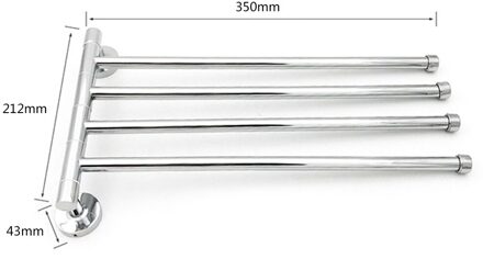 4-Layer Roterende Beweegbare Rvs Handdoekenrek Handdoek Bar Badkamer Handdoek Houder Keuken Organizer Storage Rack Voor Handdoek