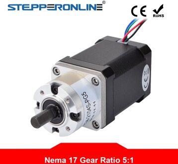 4-lood Nema 17 Stappenmotor 42 Motor Extruder Gear Stappenmotor Overbrengingsverhouding 5:1 Planetaire Versnellingsbak 2.1A Nema17 Stap motor
