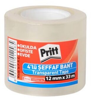 4'lü Şeffaf Bant Krimpen Yapıştırmak Yapıştırıcı