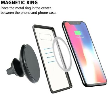 4 * Metalen Ringen Voor Draadloze Oplader Auto Mount Houder Mobiele Telefoon Magnetische Ring