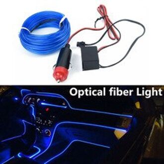 4 Meter Universele Led Auto Interieur Sfeer Blauw Decoratie Licht Met Lader Auto-interieur Verlichting