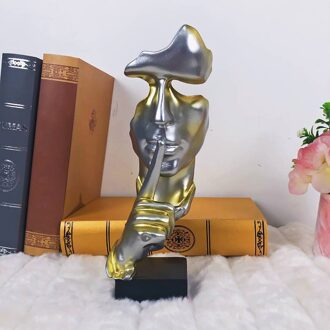 4 # Moderne Minimalistische Abstracte Sprakeloos Karakter Sculptuur Zandsteen Standbeeld Hars Ambachten Home Decor Accessoires Beeldjes MR