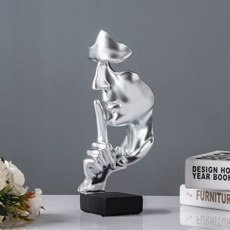 4 # Moderne Minimalistische Abstracte Sprakeloos Karakter Sculptuur Zandsteen Standbeeld Hars Ambachten Home Decor Accessoires Beeldjes SL