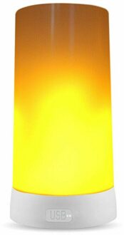 4 Modi Led Fire Effect E12 E14 B22 E27 Led-lampen Magnetische Vlam Lamp Met Afstandsbediening Usb Opgeladen tafel Nachtverlichting nee controleur