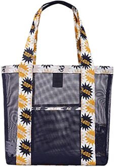 4 # Outdoor Mesh Strand Tassen Outdoor Reizen Picknick Tas Schouder Strand Mesh Strandtas Multifunctionele Picknick Reizen Kamperen Zak