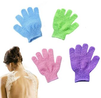 4 Paar Douche Handschoenen Exfoliërende Wassen Huid Spa Mage Body Scrubber Cleaner
