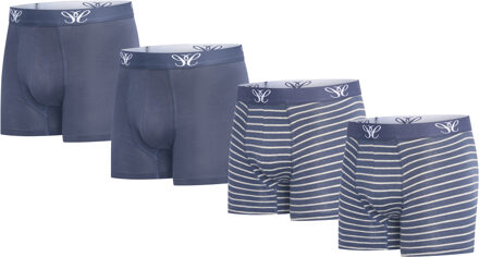 4-pack boxers - maat 2XL Blauw