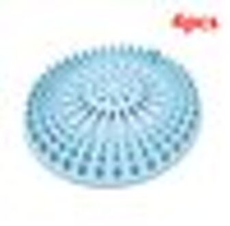 4 Pack Douche Haar Filter Sink Drain Hair Stopper Catcher Douche Putdeksels Badkamer Accessoires Bad Riool Gootsteenzeefje 4ps blauw