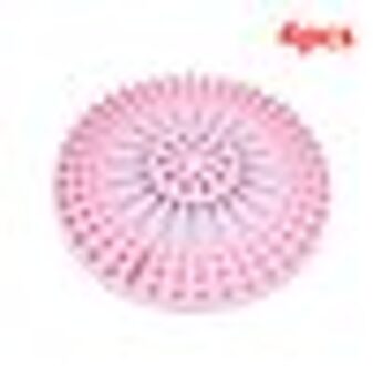 4 Pack Douche Haar Filter Sink Drain Hair Stopper Catcher Douche Putdeksels Badkamer Accessoires Bad Riool Gootsteenzeefje 4ps roze