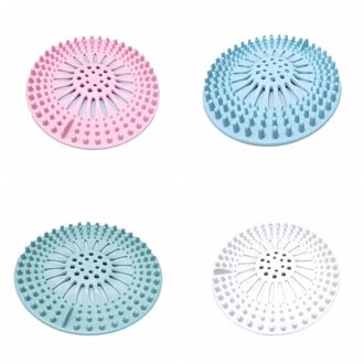 4 Pack Douche Haar Filter Sink Drain Hair Stopper Catcher Douche Putdeksels Badkamer Accessoires Bad Riool Gootsteenzeefje 4stk mix kleur