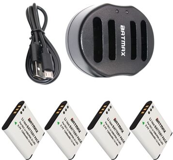 4-Pack Li-50B LI50B 50B Batterij & USB Dual Charger voor OLYMPUS SP 810 800UZ u6010 u6020 u9010 SZ14 SZ16 D755 u1010 SZ30 SZ20 XZ-1