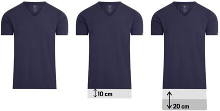 4-pack t-shirts Blauw - L