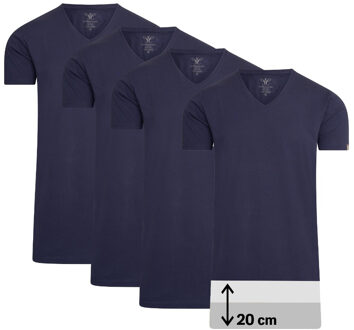4-pack t-shirts Blauw - M