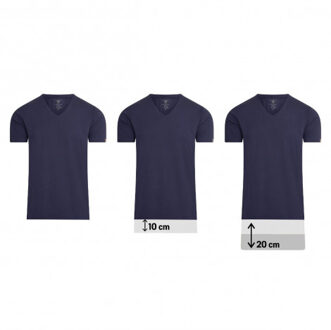 4-pack t-shirts Blauw - XXXL