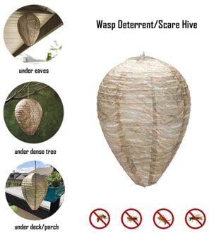4 Pack Wesp Nest Decoy Opknoping Wesp Afschrikmiddel Voor Wespen Hornets Geel Jassen M17D