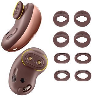 4 Pairs Siliconen Oordopjes Vervanging Samsung Galaxy Knoppen Live Voors Oordopjes Accessoires Knoppen Kussen Pad bruin