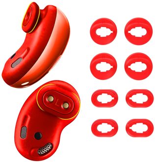 4 Pairs Siliconen Oordopjes Vervanging Samsung Galaxy Knoppen Live Voors Oordopjes Accessoires Knoppen Kussen Pad rood