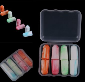 4 Pairs Soft Foam Oordoppen Sleep Noise Preventie Oordopjes Reizen Slapen Ruisonderdrukking Gehoorbescherming Gezondheidszorg Tool