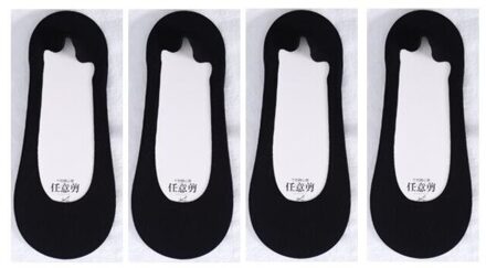4 Pairs Vrouwen Heldere Kleuren Onzichtbare Sokken Lady Laag Uitgesneden Zachte Ademend Katoen Vrouwelijke Anti-Wrijving Comfortabele Sok