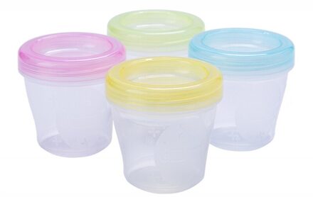 4 Pcs/6 pcs Multifunctionele Mini Opbergdozen PP Baby Spenen Voeden Vriezer Voedsel Potten Containers