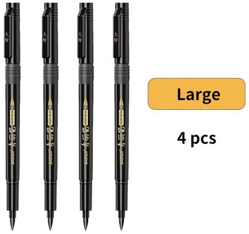 4 Pcs Baoke Art Beginner Mooie Pen Markeerstift Schilderen Zachte Pen Art Pen Voor Kalligrafie Studenten Zachte Penpunt, inkt Kan Worden Toegevoegd groot 4stk