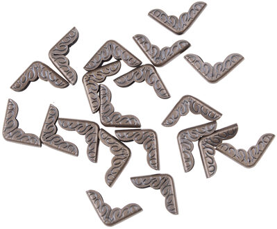 4 Pcs Corner Albums 'S Mappen Antieke Bronzen Metal Book Corner Protectors 17*17 Mm