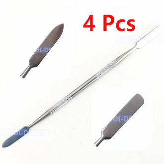 4 Pcs Dental Lab Spatula Stainless Steel Cement Mixing Knife Spatula Blade Dentist Instrument Tool Double Ends