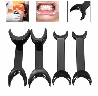4 PCS Dental Tool T-Shape Intraoral Cheek Lip Retractor Opener Double Head Orthodontic Teeth Mouth Opener Size Small+Large