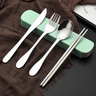 4 Pcs Draagbare Eetstokjes Vork Lepel Mes Reizen Bestek Set Eten Tool Product Selling Huishoudelijke Standby -45