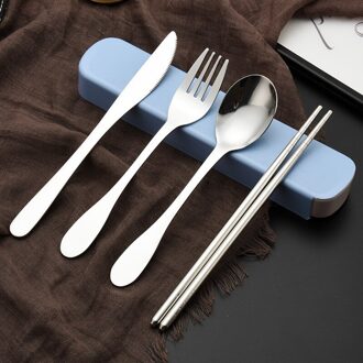 4 Pcs Draagbare Eetstokjes Vork Lepel Mes Reizen Bestek Set Eten Tool Product Selling Huishoudelijke Standby -45
